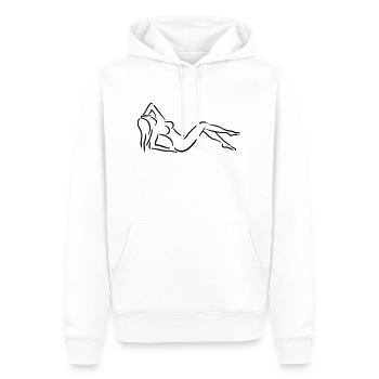 Frau - Männer Premium Bio Hoodie - Weiß - Vorne - Nico (187cm)