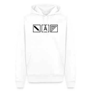 Architekt - Männer Premium Bio Hoodie - Weiß - Vorne - Nico (187cm)