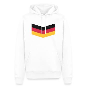 Deutschland Trikot - Männer Premium Bio Hoodie - Weiß - Vorne - Nico (187cm)