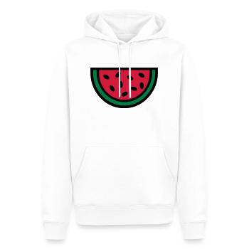 Melone - Männer Premium Bio Hoodie - Weiß - Vorne - Nico (187cm)