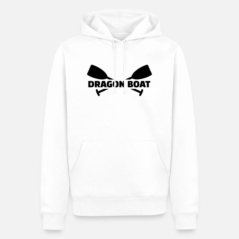 Drachenboot - Männer Premium Bio Hoodie - Weiß