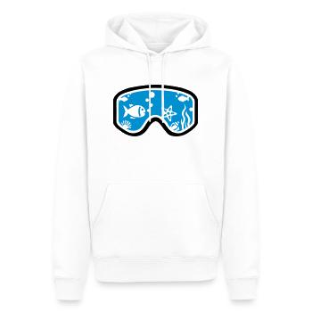 Schnorcheln - Männer Premium Bio Hoodie - Weiß - Vorne - Nico (187cm)