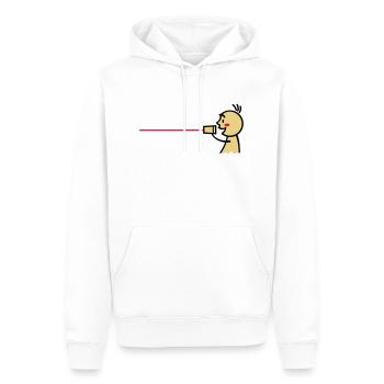 love tin can telephone couple shirt - boy - Männer Premium Bio Hoodie - Weiß - Vorne - Nico (187cm)