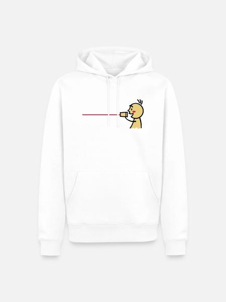love tin can telephone couple shirt - boy - Männer Premium Bio Hoodie - Weiß
