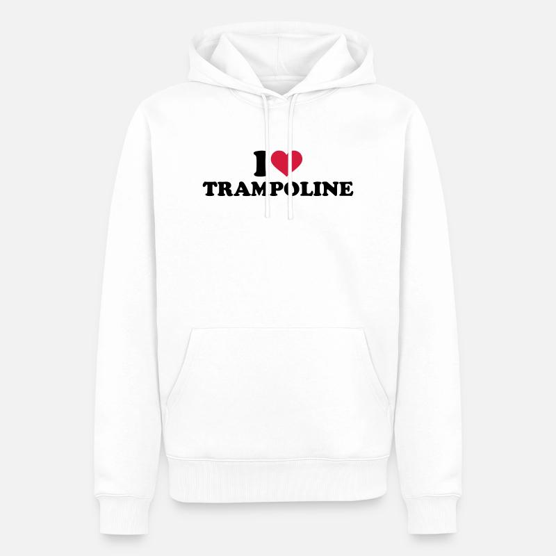 Trampolin - Männer Premium Bio Hoodie - Weiß