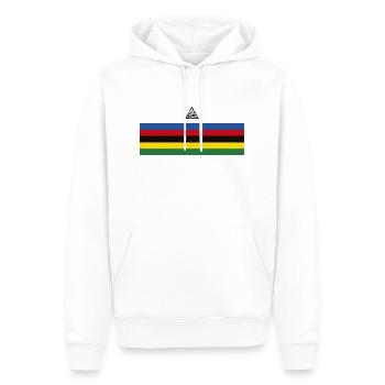 WELTMEISTER - Männer Premium Bio Hoodie - Weiß - Vorne - Nico (187cm)