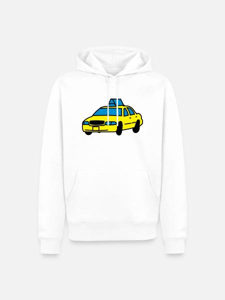 Taxi - Männer Premium Bio Hoodie - Weiß