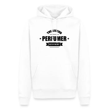 Parfum / Parfumeur / Parfumerie / Perfumer - Sweat à capuche Premium bio Homme - blanc - Devant - Nico (187cm)