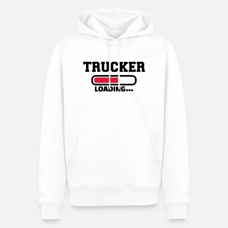 Trucker - Männer Premium Bio Hoodie - Weiß
