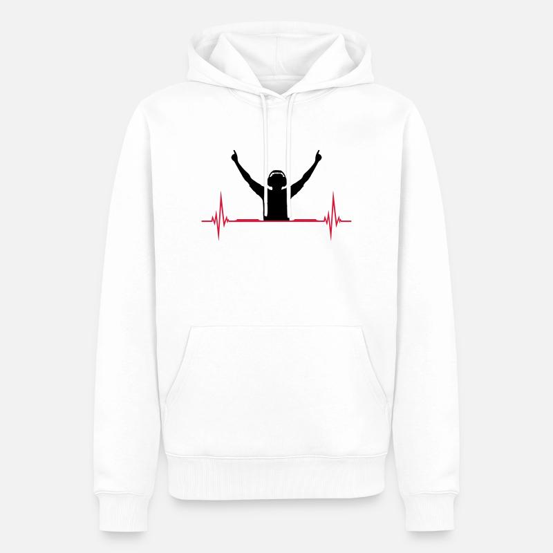 Conception de Pulse DJ - Sweat à capuche Premium bio Homme - blanc