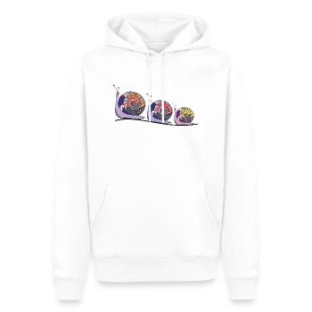 Schnecken - Männer Premium Bio Hoodie - Weiß - Vorne - Nico (187cm)