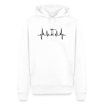 Crane operator, crane operator, crane operator, ECG gift - Men’s Premium Organic Hoodie - white - Front - Nico (187cm)