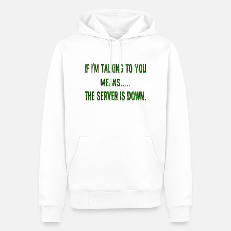 Hacking hacker hacker computer cybersecurity - Men’s Premium Organic Hoodie - white