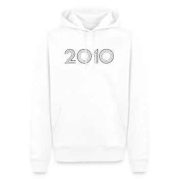 2010 - Männer Premium Bio Hoodie - Weiß - Vorne - Nico (187cm)