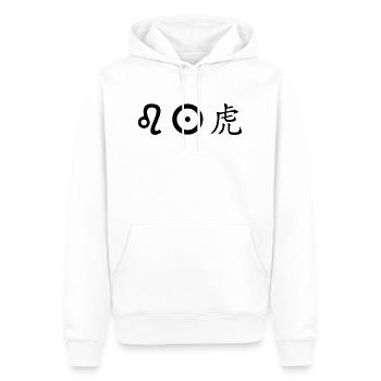 Lion, Sun, Tiger - Men’s Premium Organic Hoodie - white - Front - Nico (187cm)