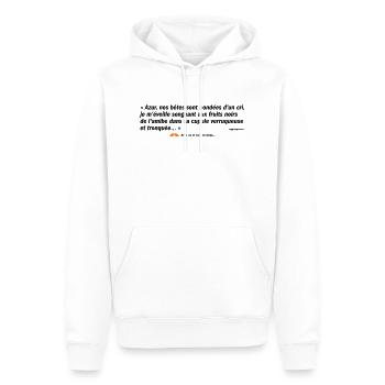 Azur... (b) - Sweat à capuche Premium bio Homme - blanc - Devant - Nico (187cm)