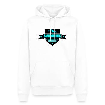 Swimming - Männer Premium Bio Hoodie - Weiß - Vorne - Nico (187cm)