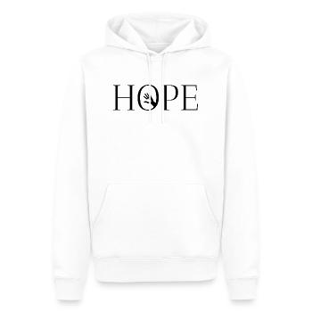 Hand in Hand hoffen - Männer Premium Bio Hoodie - Weiß - Vorne - Nico (187cm)