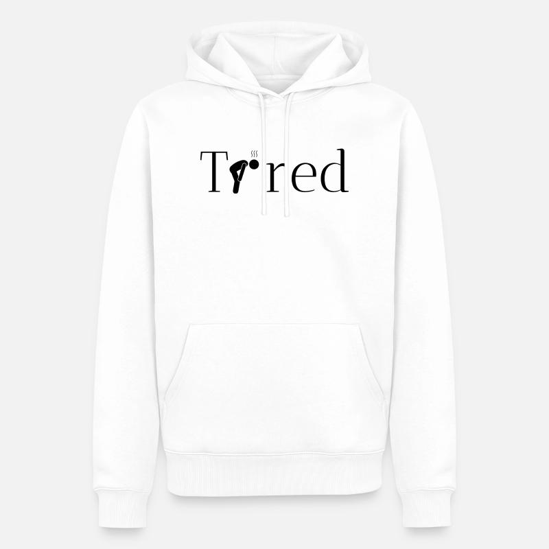 fatigué idée cadeau original - Sweat à capuche Premium bio Homme - blanc