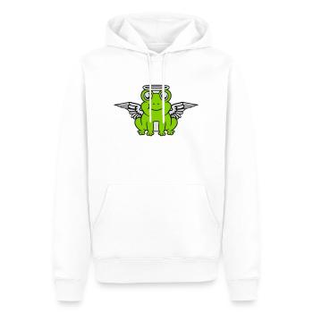 Halo Wings Grenouille Ange - Sweat à capuche Premium bio Homme - blanc - Devant - Nico (187cm)