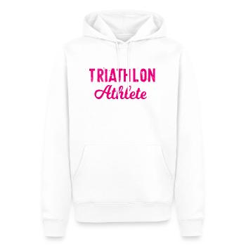 Triathlon Swim Bike Run Marathon - Männer Premium Bio Hoodie - Weiß - Vorne - Nico (187cm)