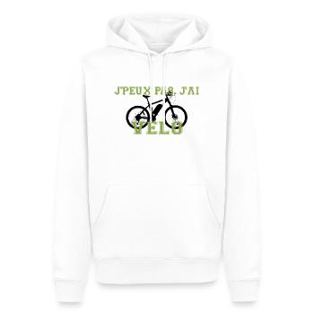 VELO - Sweat à capuche Premium bio Homme - blanc - Devant - Nico (187cm)