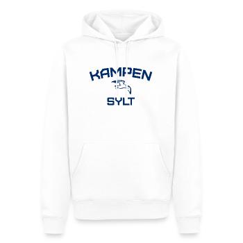Sylt - Nordsee - Deutschland - Kampen - Insel - Männer Premium Bio Hoodie - Weiß - Vorne - Nico (187cm)