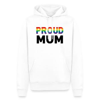 Proud Mum Rainbow - Männer Premium Bio Hoodie - Weiß - Vorne - Nico (187cm)