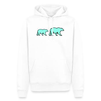 Ours polaires - Sweat à capuche Premium bio Homme - blanc - Devant - Nico (187cm)