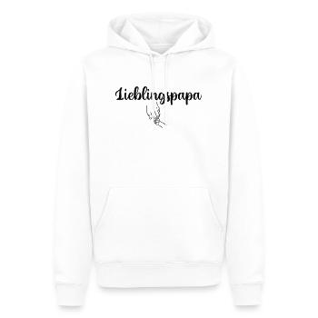 Papa Papi Tochter Sohn Vater Vatertag Männer - Männer Premium Bio Hoodie - Weiß - Vorne - Nico (187cm)