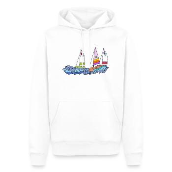 Segelboot - Männer Premium Bio Hoodie - Weiß - Vorne - Nico (187cm)