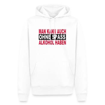 Alkohol - Männer Premium Bio Hoodie - Weiß - Vorne - Nico (187cm)