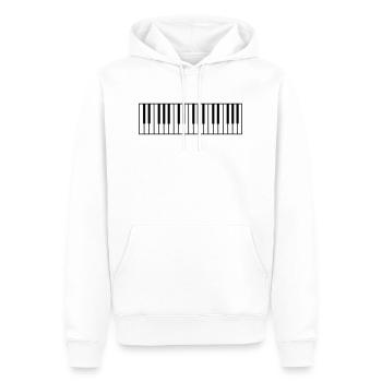 klavier - Männer Premium Bio Hoodie - Weiß - Vorne - Nico (187cm)