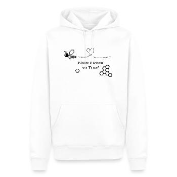 Flotte Bienen on Tour! - Männer Premium Bio Hoodie - Weiß - Vorne - Nico (187cm)
