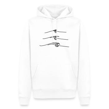 breaking wave - Männer Premium Bio Hoodie - Weiß - Vorne - Nico (187cm)