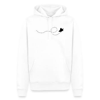 schmetterling - Sweat à capuche Premium bio Homme - blanc - Devant - Nico (187cm)