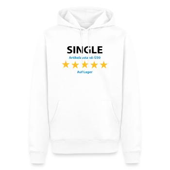 5 Star Single - 30 + - Men’s Premium Organic Hoodie - white - Front - Nico (187cm)