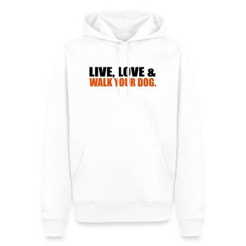 Hund - Männer Premium Bio Hoodie - Weiß - Vorne - Nico (187cm)