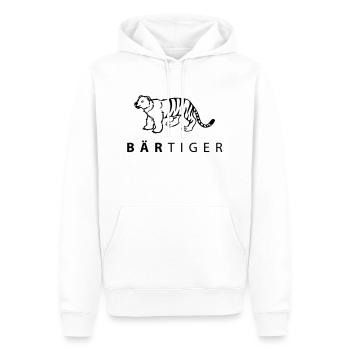 bärtiger - Männer Premium Bio Hoodie - Weiß - Vorne - Nico (187cm)