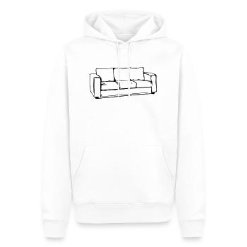 Diwan, Kanapee, Ottomane, Liege, Sofa, couch, bett - Männer Premium Bio Hoodie - Weiß - Vorne - Nico (187cm)