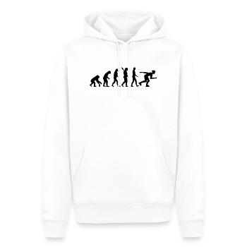 Évolution inline skating - Sweat à capuche Premium bio Homme - blanc - Devant - Nico (187cm)