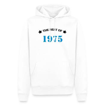 The best of 1975 - Sweat à capuche Premium bio Homme - blanc - Devant - Nico (187cm)