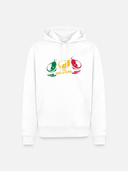 design sound reggea - Sweat à capuche Premium bio Homme - blanc