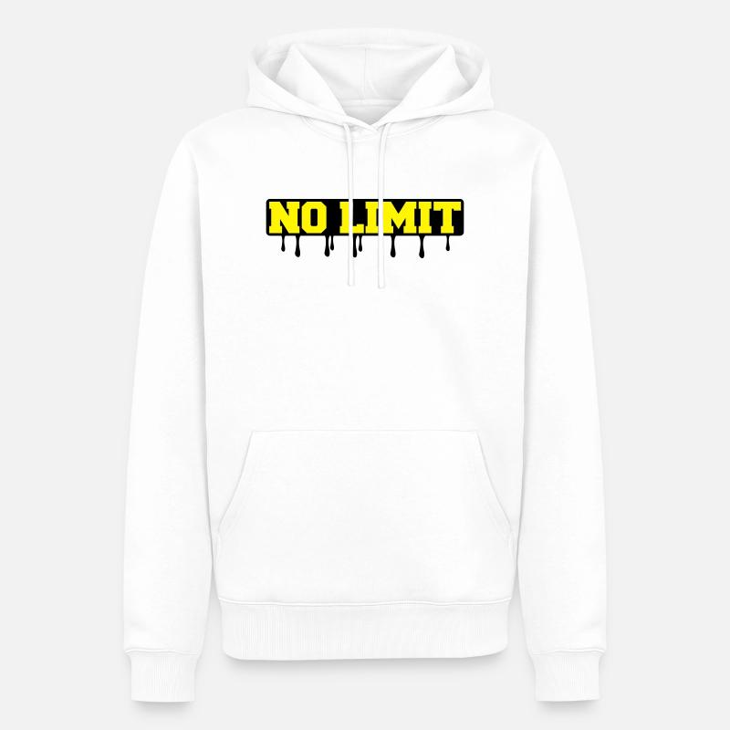 no_limit2 - Sweat à capuche Premium bio Homme - blanc