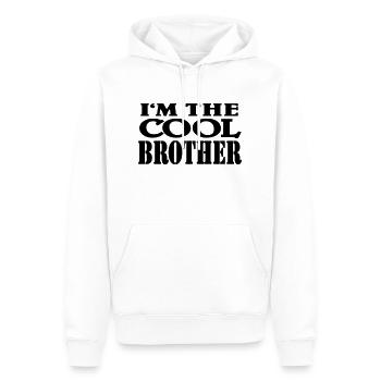 I'm the cool Brother - Sweat à capuche Premium bio Homme - blanc - Devant - Nico (187cm)