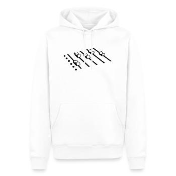DJ - Sweat à capuche Premium bio Homme - blanc - Devant - Nico (187cm)
