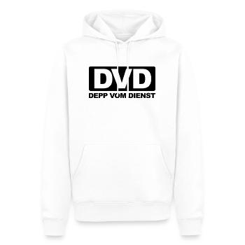 Depp vom Dienst (md) - Männer Premium Bio Hoodie - Weiß - Vorne - Nico (187cm)