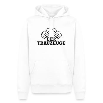 Trauzeuge - Männer Premium Bio Hoodie - Weiß - Vorne - Nico (187cm)