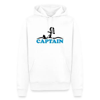 Anker unter Wasser Wellen Captain Design - Männer Premium Bio Hoodie - Weiß - Vorne - Nico (187cm)