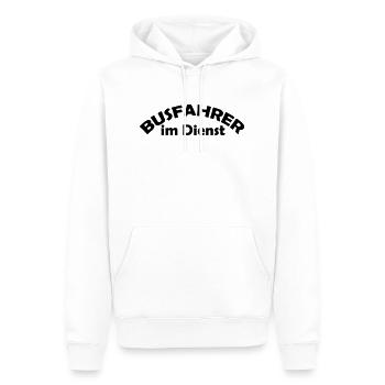 busfahrer im dienst - Männer Premium Bio Hoodie - Weiß - Vorne - Nico (187cm)